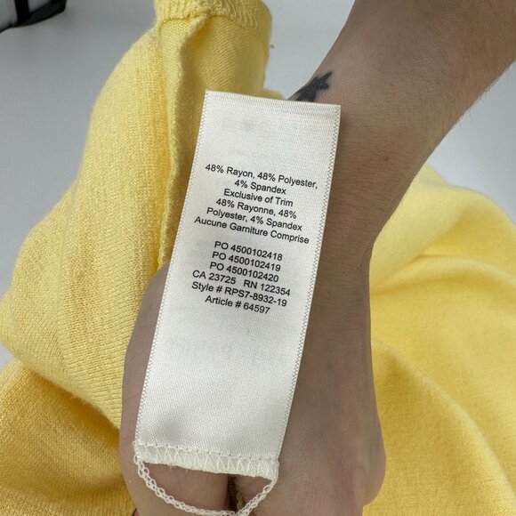 Wilfred Free Marcoux Jersey Knit T-Shirt‎ Dress Pale Yellow Small - Picture 11 of 12